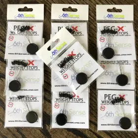 6th Sense 810047020455 Fishing Peg-x Weight Stops 9 Pc X 10 Packages