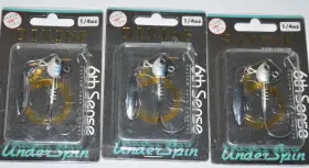 6th Sense 810047027195 3 Packs Divine Underspin With Screw Lock 1/4oz Baby Shad
