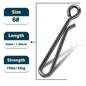 9km Bz13a 100pcs Fishing Clips Stainless Steel Lure Snaps Connector Quick Change Clip Tool