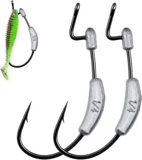 9km Dwlife 726084212220 Weighted Hooks 15/20 Pcs Ewg Worm Texas Rig Carolina 1/8 1/4 3/16 Oz