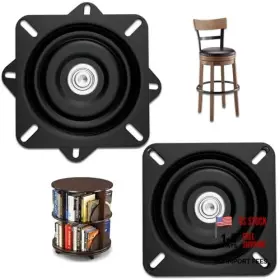 Aceanea Alst20240607 2pieces Heavy-duty Bar Stool Rotating Plate Replacement 360 Square 6inch Aceanea Alst20240607 2pieces Heavy-duty Bar Stool Rotating Plate Replacement 360 Square 6inch