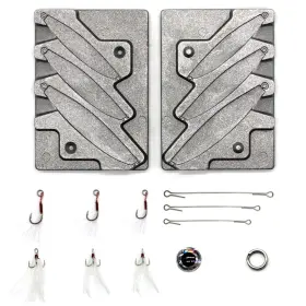 Adygil 614161045079 Fishing Metal Lure Mold Kits 1/4oz 1/2oz 3/4oz 3 Cavities 127pcs/pack With Adygil 614161045079 Fishing Metal Lure Mold Kits 1/4oz 1/2oz 3/4oz 3 Cavities 127pcs/pack With