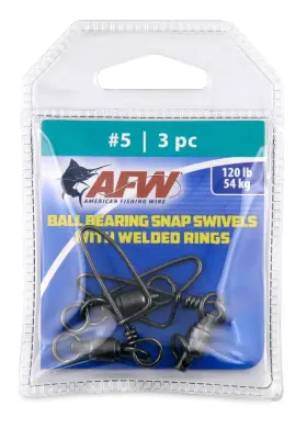 Afw Ftbb120b-a Ball Bearing Snap Swivels Fishing And Snaps Tangle Free Smooth Rotati Afw Ftbb120b-a Ball Bearing Snap Swivels Fishing And Snaps Tangle Free Smooth Rotati