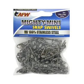 Afw Ftss170b/50 American Fishing Wire Mini Snap Crane Swivels 600lb Stainless Steel Tackle Afw Ftss170b/50 American Fishing Wire Mini Snap Crane Swivels 600lb Stainless Steel Tackle
