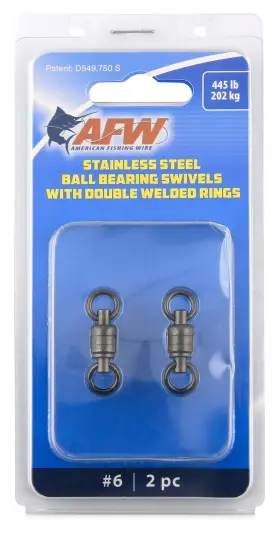 Afw Fwv06b-a Stainless Steel Ball Bearing Swivels With Double Welded Rings Size #6 445 L Afw Fwv06b-a Stainless Steel Ball Bearing Swivels With Double Welded Rings Size #6 445 L