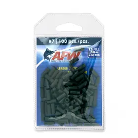 Afw J07b-b Fishing Crimp Sleeves Black Copper Durable Wire Monofilament Leaders 80 Pcs