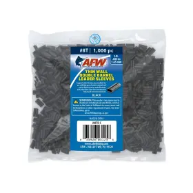 Afw J08tb-c Thin Wall Double Barrel Sleeves Black #8t 1000 Pack Afw J08tb-c Thin Wall Double Barrel Sleeves Black #8t 1000 Pack