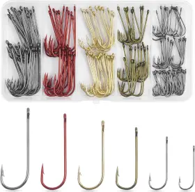 Agool 445021223244 Crappie Panfish Fishing Hooks Aberdeen Hook Kit 150pcs Long Shank