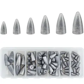 Agool 602430576669 83 Pcs Bullet Fishing Sinkers Worm Slip Weights Kit For Bass
