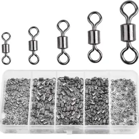 Agool 602430580741 Fishing Swivels 270pcs Barrel Swivel Stainless Steel Tackles