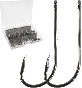 Agool 792990051376 Baitholder Fishing Hooks Long Shank Offset Bait Holder With Barbs High Car