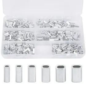 Agool Agoolyt005-al Fishing Aluminum Crimp Sleeves Kit - 500pcs Single Barrel 500pcs-oval Agool Agoolyt005-al Fishing Aluminum Crimp Sleeves Kit - 500pcs Single Barrel 500pcs-oval