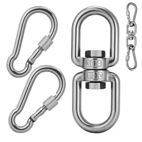 Aheucndg Ar-1688 Heavy Duty 1200 Lb Capacity Swivel Ring Double Ended Silver Aheucndg Ar-1688 Heavy Duty 1200 Lb Capacity Swivel Ring Double Ended Silver
