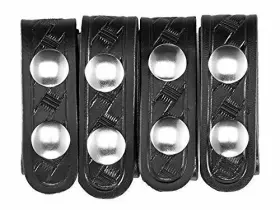 Aker Leather 666406083452 531 3/4 Inch Double Snap Keeper Black Basketweave