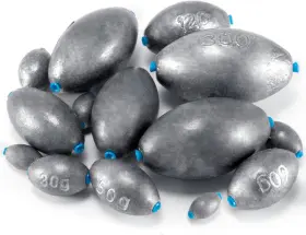 Alwonder 313101037043 Egg Sinkers Fishing Weights 3/16-10oz Oval Lead Sinker
