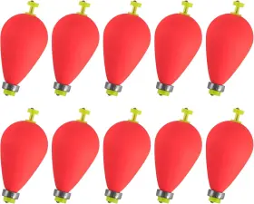 Alwonder 445030396311 10 Pack Fishing Bobbers Floats Weighted For Pear Shape