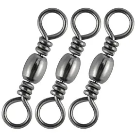 Alwonder Altshva#100 Ksz Us 100-pack Fishing Barrel Swivels High Strength Stainless Solid Ring #1/0-117lb