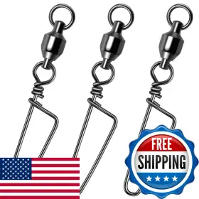 Alwonder B07gbz3g1q 30-pack Fishing Snap Swivels High Strength Ball Bearing Swivel