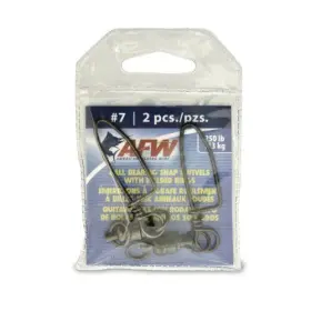 American Fishing Wire Ftbb250b-a Black Ball Bearing Snap Swivels 2 Pieces Size 7 250