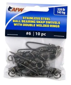 American Fishing Wire Ftv320b/10 Stainless Steel Ball 10 Pc #6 320 Lb Test Piece