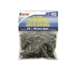 American Fishing Wire Fwbb05b/50 Black Ball Bearing Swivels 50 Pieces Size 5 230