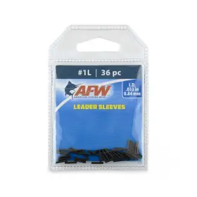 American Fishing Wire J01lb-a Afw Single Barrel Sleeves Size #1l Black 36 Pieces - American Fishing Wire J01lb-a Afw Single Barrel Sleeves Size #1l Black 36 Pieces -