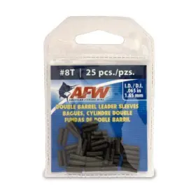 American Fishing Wire J08tb-a Thin Wall Double Barrel Crimp Sleeves - Premium #8t/.065 Inch 25 Pc