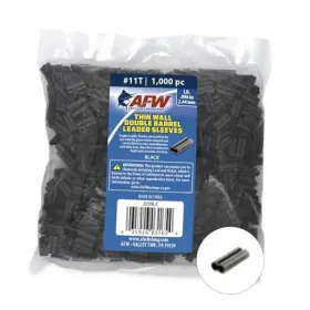 American Fishing Wire J11tb-c Thin Wall Double Barrel Crimp Sleeves - Premium #11t/.096 Inch 1 000 Pc