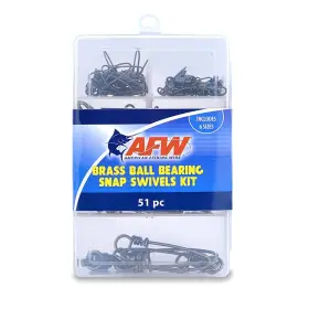 American Fishing Wire Tkb00007 Afw Brass Ball Bearing Snap Swivels W-welded Rings Black American Fishing Wire Tkb00007 Afw Brass Ball Bearing Snap Swivels W-welded Rings Black