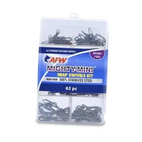 American Fishing Wire Tkb00009 Tackle Rigging Kits Complete Mighty-mini Stainless Steel Snap Swivels Kit
