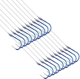 Amhdv 608754921826 Small Barbless Fishing Hooks With Line Super Quick 8# Blue
