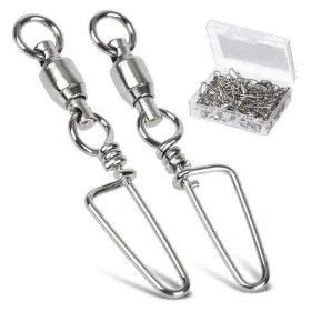 Amysports 297159902740 High Strength Fishing Snap Swivels Ball Bearing Stainless Swi
