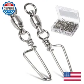 Amysports B07pr9k9bg Fishing Snap Swivels 25pcs Stainless Saltwater Ball Bearing High Stren
