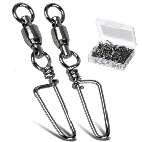 Amysports Ddkk-0450 Fishing Swivels 50pcs 99lbs Stainless Steel Corrosion Resistant Black Nickel Amysports Ddkk-0450 Fishing Swivels 50pcs 99lbs Stainless Steel Corrosion Resistant Black Nickel
