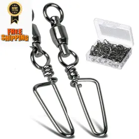Amysports Ddkk-0725 Saltwater Connector Fishing Snap Size 7 220lb 25 Pcs Black