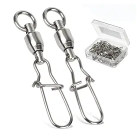 Amysports Skbzzh-0250 Duo Lock Snap Fishing Swivels Stainless Size 2 56lb 50 Pcs Amysports Skbzzh-0250 Duo Lock Snap Fishing Swivels Stainless Size 2 56lb 50 Pcs