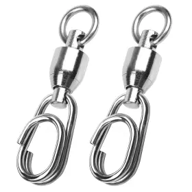 Amysports Us-tybz-0550 High Strength Snap Swivel Stainless Split Rings Fishing Freshwater Bal Amysports Us-tybz-0550 High Strength Snap Swivel Stainless Split Rings Fishing Freshwater Bal