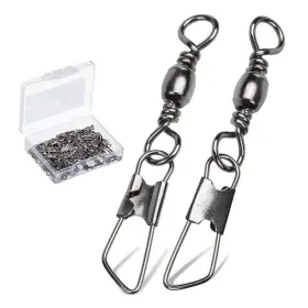 Amysports Yyt-us-nszha-05-50 Stainless Steel Snap Swivel Saltwater High Strength Snaps Fishing Barrel Line Amysports Yyt-us-nszha-05-50 Stainless Steel Snap Swivel Saltwater High Strength Snaps Fishing Barrel Line