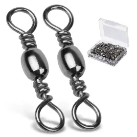 Amysports Yyt-us-zxzh-01-50 High Strength Fishing Swivels - Barrel Size1 106lb 50 Pcs Black Amysports Yyt-us-zxzh-01-50 High Strength Fishing Swivels - Barrel Size1 106lb 50 Pcs Black