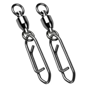 Amysports Zchxbz-0625 High Strength Snap Swivel Stainless Bearing Rolling Fishing Black Nickel
