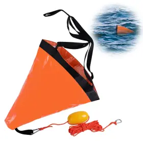 Anglerbasics Ja-t00624-1 Drift Sock 24inch Sea Anchor For Boats With 30ft Tow Rope Line Buoy Ball Floa Anglerbasics Ja-t00624-1 Drift Sock 24inch Sea Anchor For Boats With 30ft Tow Rope Line Buoy Ball Floa