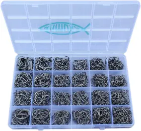 Anmuka 313034672632 Fishing Hooks Freshwater Saltwater Fish Bulk Set 600pcs Worm