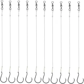 Annibby 048518540809 10pcs Extra Strong Offset Circle Hooks Saltwater Fishing Hook 5/0# Nickel Annibby 048518540809 10pcs Extra Strong Offset Circle Hooks Saltwater Fishing Hook 5/0# Nickel