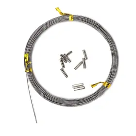 Annibby 721703352158 5lb-280lb 7 Strands Stainless Steel Wire Leader Nylon 20lb Silver Annibby 721703352158 5lb-280lb 7 Strands Stainless Steel Wire Leader Nylon 20lb Silver
