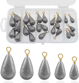 Aollerfilery 711181598193 Fishing Weights Sinkers Kit 5 Sizes 25pcs Bass Casting Drop Shot Lead F Aollerfilery 711181598193 Fishing Weights Sinkers Kit 5 Sizes 25pcs Bass Casting Drop Shot Lead F