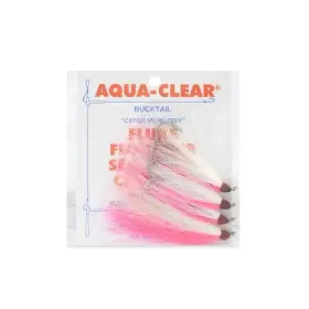 Aqua-clear 692760800060 Aqua-clear Hair Buck Tails Flounder/fluke/sea Pink/white