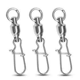 Atibin Ss-3-25 High Strength Fishing Swivels Tackle Stainless Connector Snaps Swive