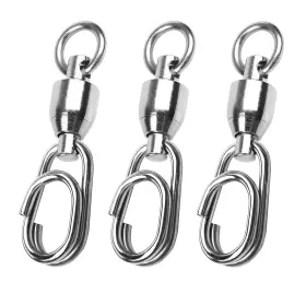 Atibin Zcty-2-25 High Strength Fishing Swivel Steel Stainless Connector Snaps Freshwater B Atibin Zcty-2-25 High Strength Fishing Swivel Steel Stainless Connector Snaps Freshwater B