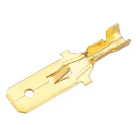 Baomain B01md068bv Ca 100-pack 0.3 Inch Male Spade Quick Splice Crimp Terminals Gold