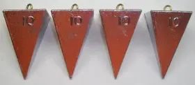 Barnegat Bay Wholesale Bbw-p10 10-10oz Lead Pyramid Fishing Sinkers Decoy Weights Free Shipping